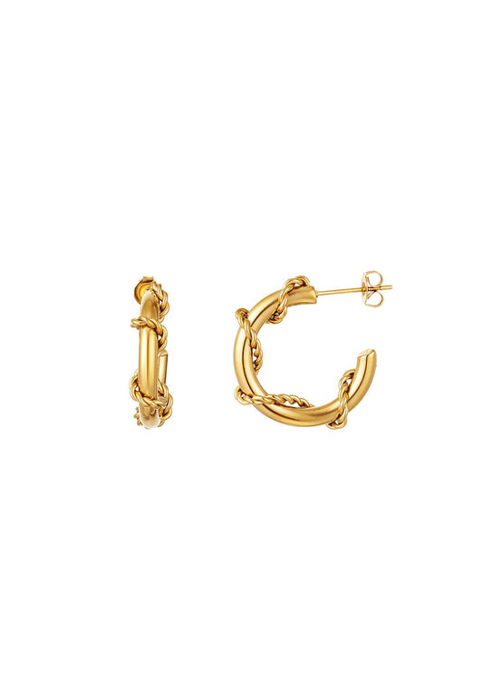 Twisted Rope Earring Gold